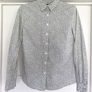 Land’s End Flowered button-down blouse